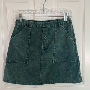 Sadie and Sage teal corduroy skirt size small